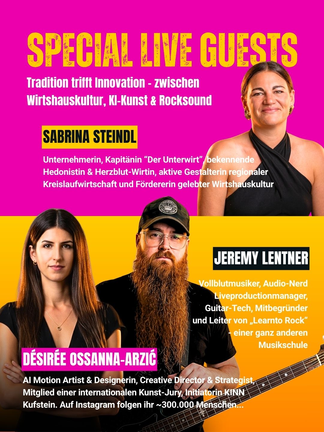 Sabrina Steindl - Jeremy Lentner - Desiree Arzic - Rauchzeichen Event Kufstein 2 Juli 2026
