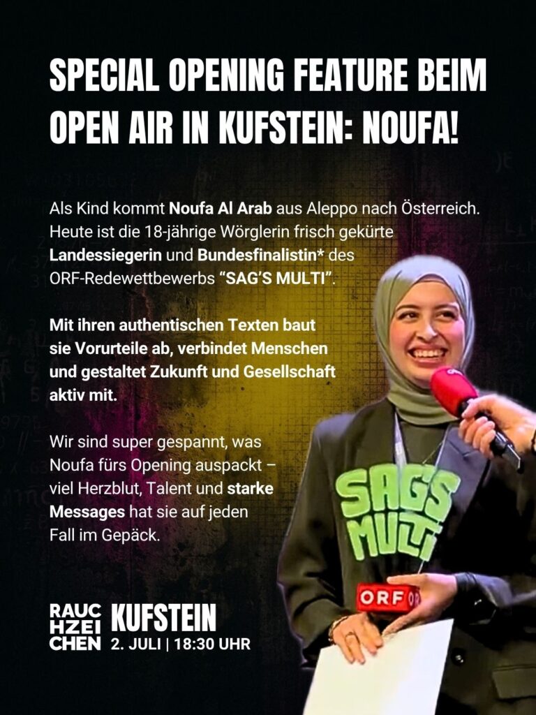 Special Opening Rauchzeichen Live Show Kufstein - Rednerin Noufa Al Arab aus Woergl
